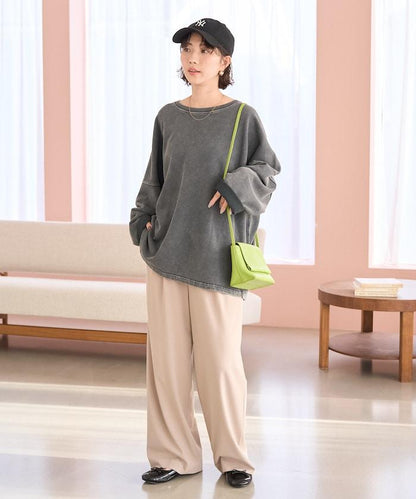 做舊拼色 寬鬆 抓絨 衛衣