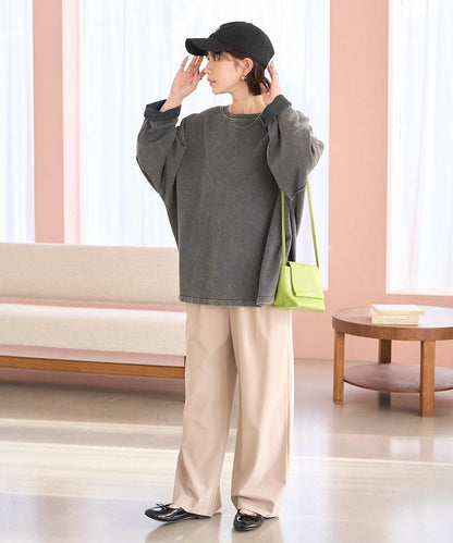 做舊拼色 寬鬆 抓絨 衛衣