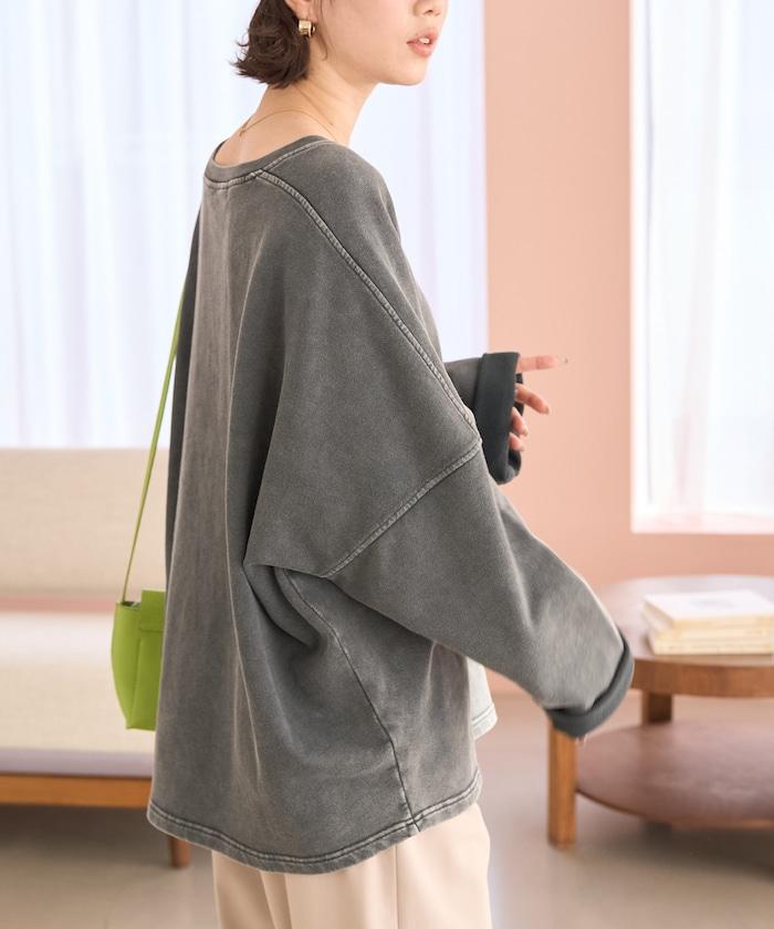 做舊拼色 寬鬆 抓絨 衛衣