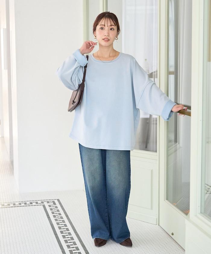 做舊拼色 寬鬆 抓絨 衛衣