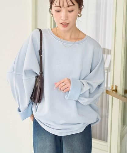 做舊拼色 寬鬆 抓絨 衛衣