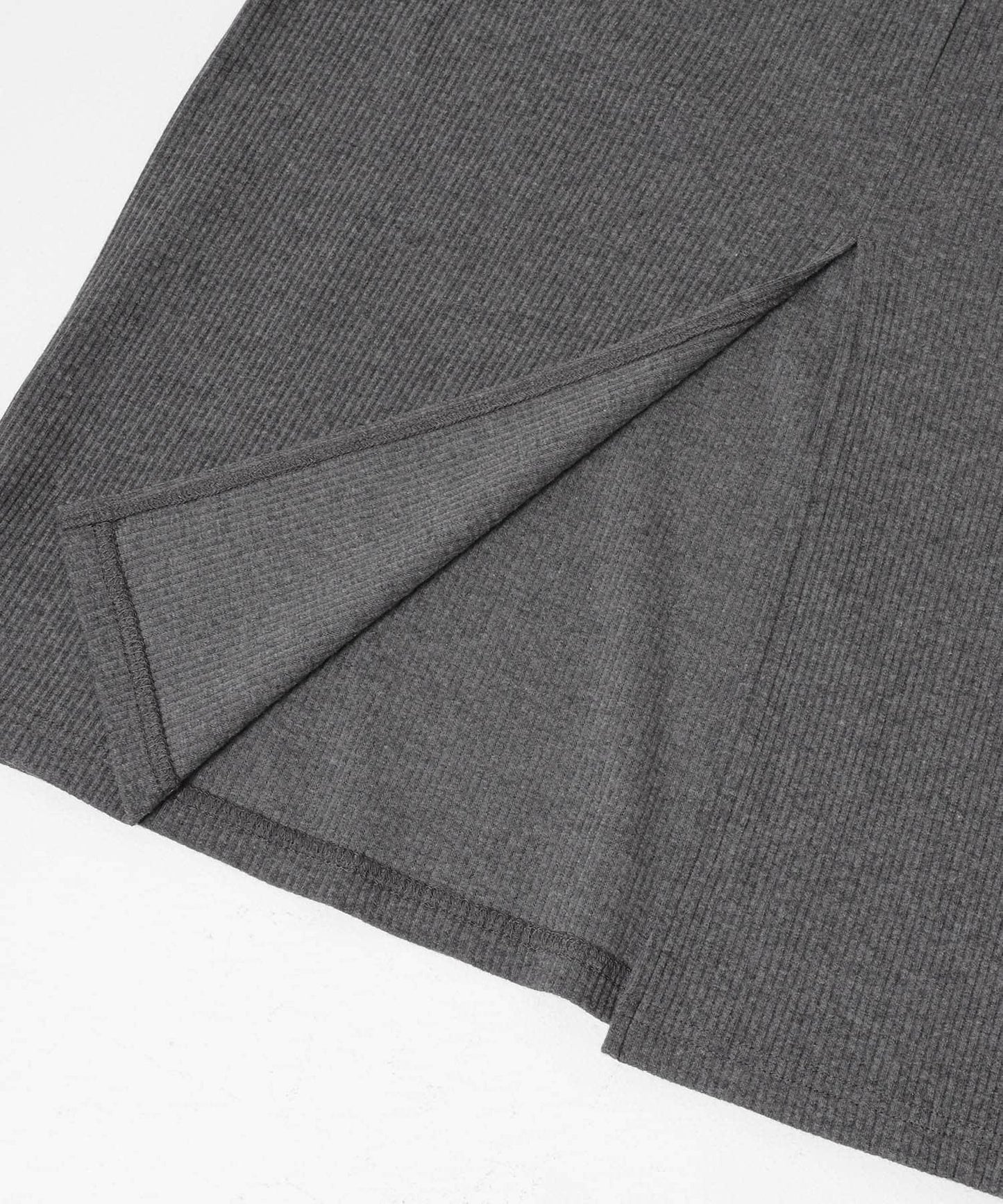 疊領設計 羅紋面料 連衣裙