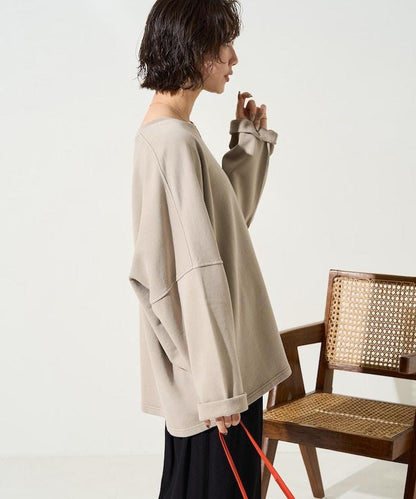 做舊拼色 寬鬆 抓絨 衛衣