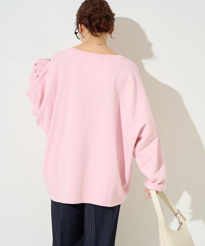 做舊拼色 寬鬆 抓絨 衛衣