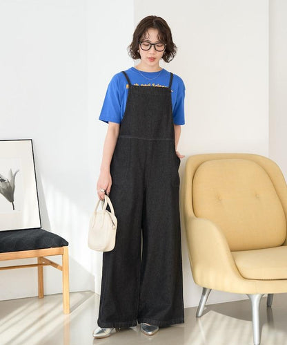 繫帶設計 牛仔面料 揹帶褲