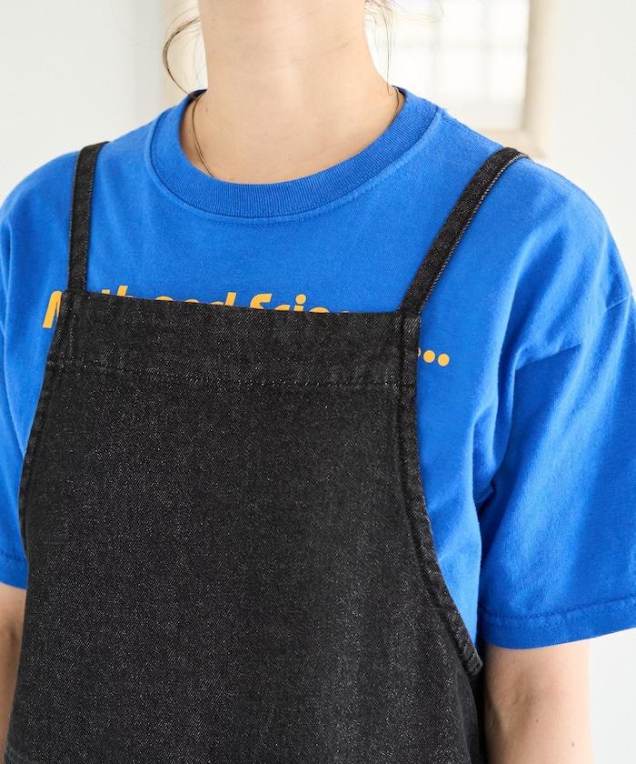 繫帶設計 牛仔面料 揹帶褲