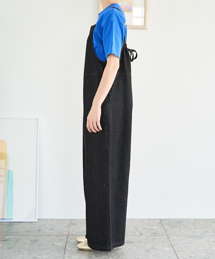 繫帶設計 牛仔面料 揹帶褲