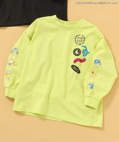 ちびまる子ちゃん（櫻桃小丸子） 聯名系列 袖部圖案長袖T恤