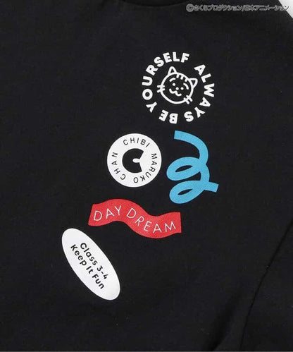 ちびまる子ちゃん（櫻桃小丸子） 聯名系列 袖部圖案長袖T恤