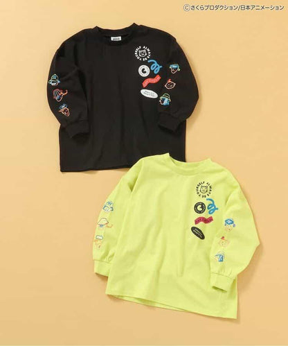 ちびまる子ちゃん（櫻桃小丸子） 聯名系列 袖部圖案長袖T恤