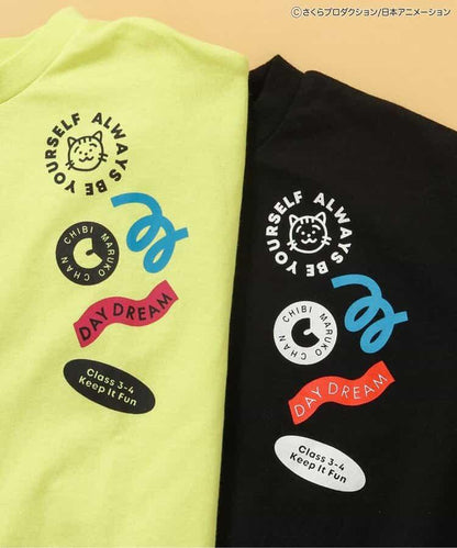 ちびまる子ちゃん（櫻桃小丸子） 聯名系列 袖部圖案長袖T恤