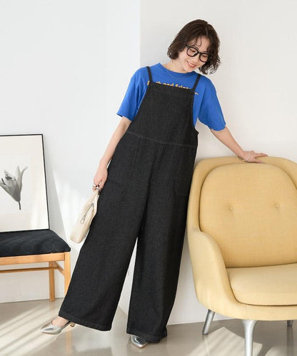 繫帶設計 牛仔面料 揹帶褲