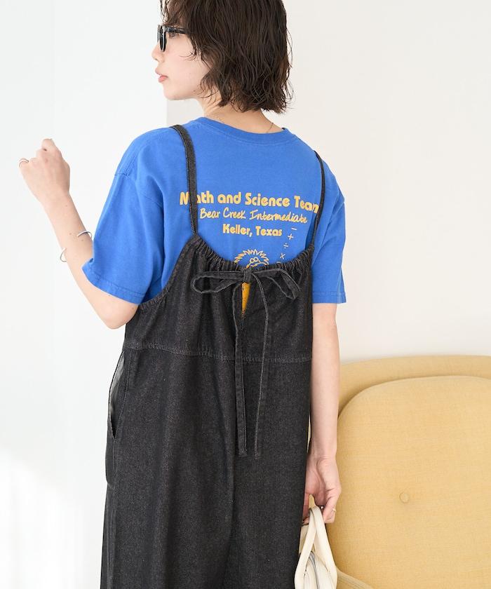 繫帶設計 牛仔面料 揹帶褲