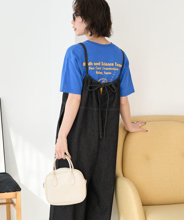 繫帶設計 牛仔面料 揹帶褲