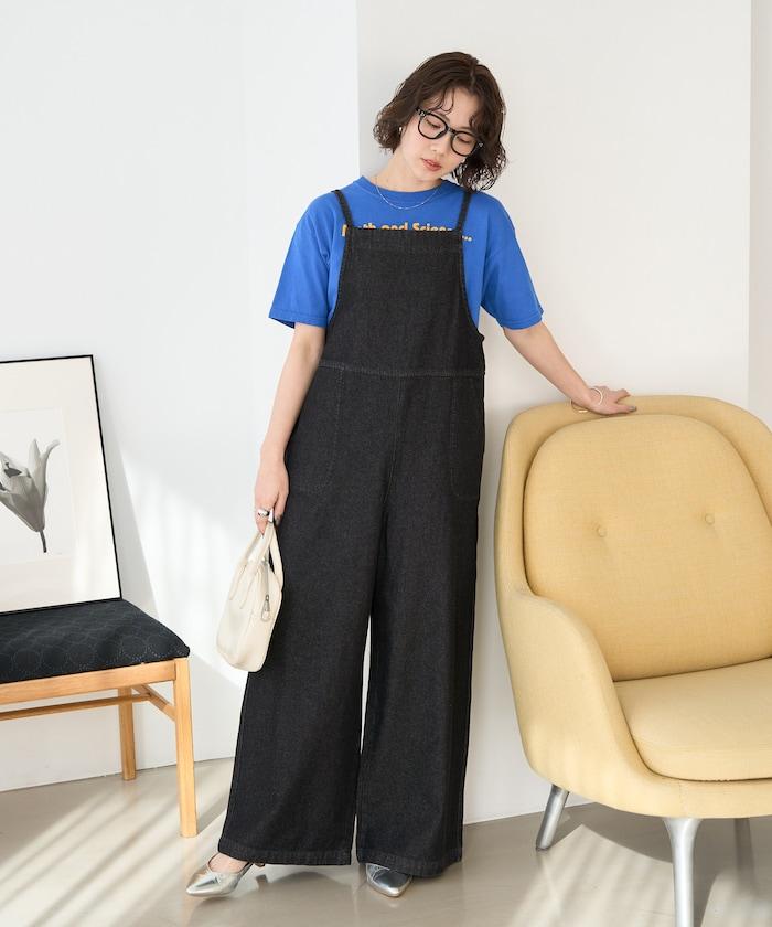 繫帶設計 牛仔面料 揹帶褲