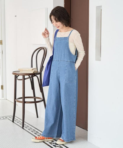 繫帶設計 牛仔面料 揹帶褲