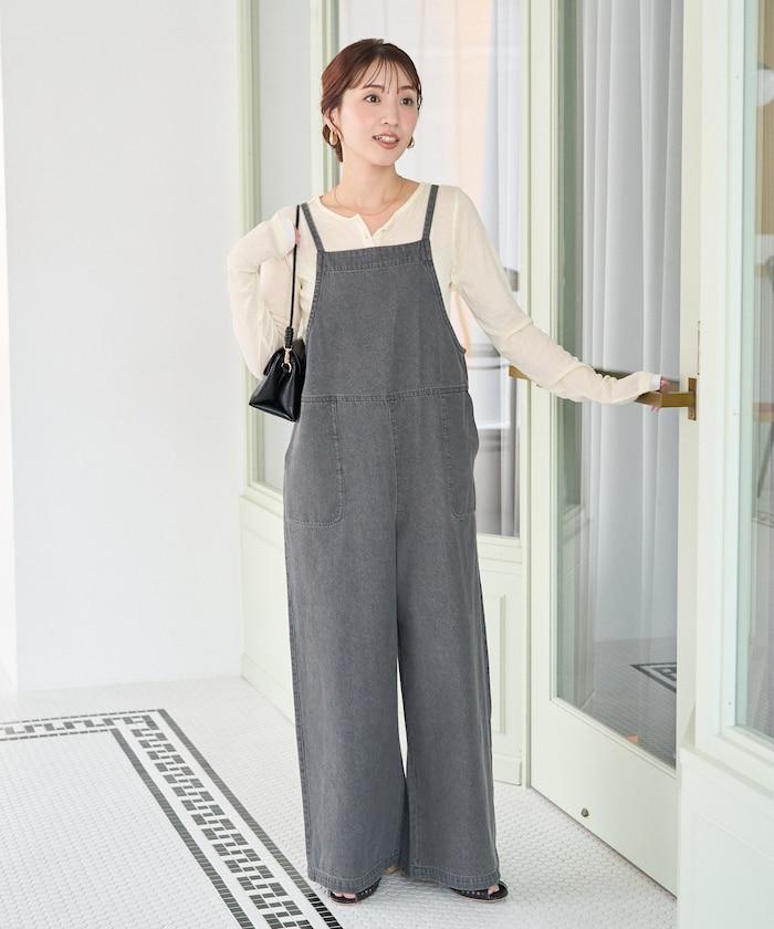 繫帶設計 牛仔面料 揹帶褲