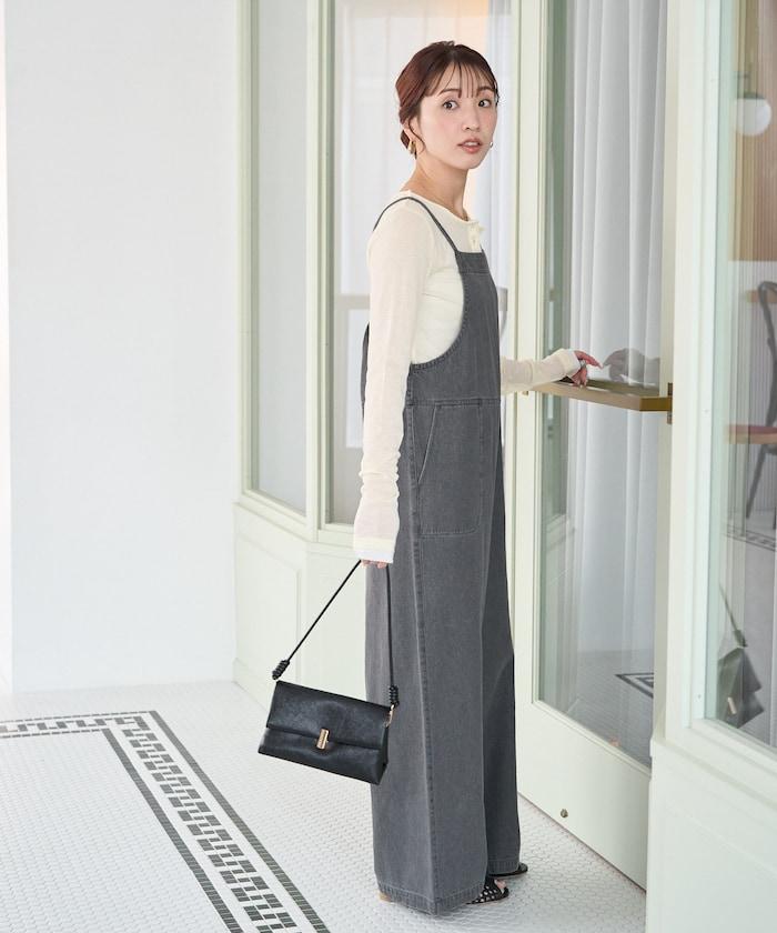 繫帶設計 牛仔面料 揹帶褲