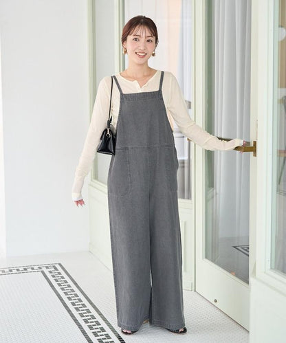 繫帶設計 牛仔面料 揹帶褲