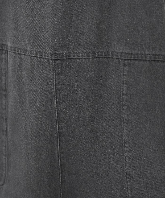 繫帶設計 牛仔面料 揹帶褲