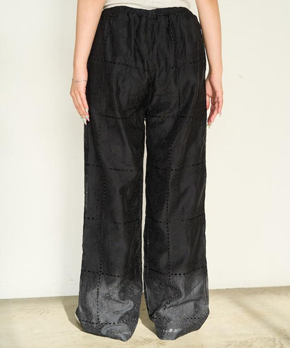 拼接風滿版刺繡 寬鬆 可成套搭配 褲子