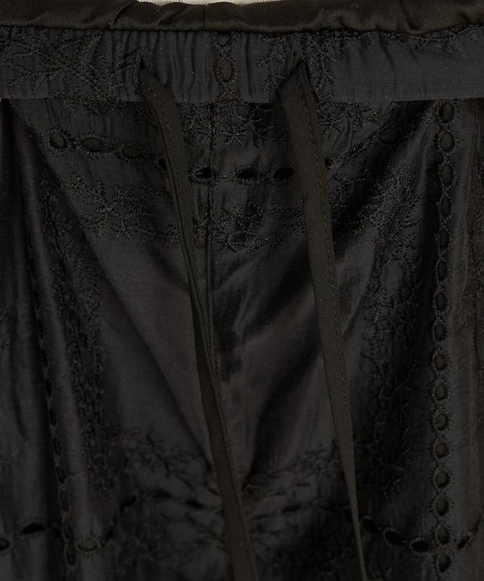 拼接風滿版刺繡 寬鬆 可成套搭配 褲子