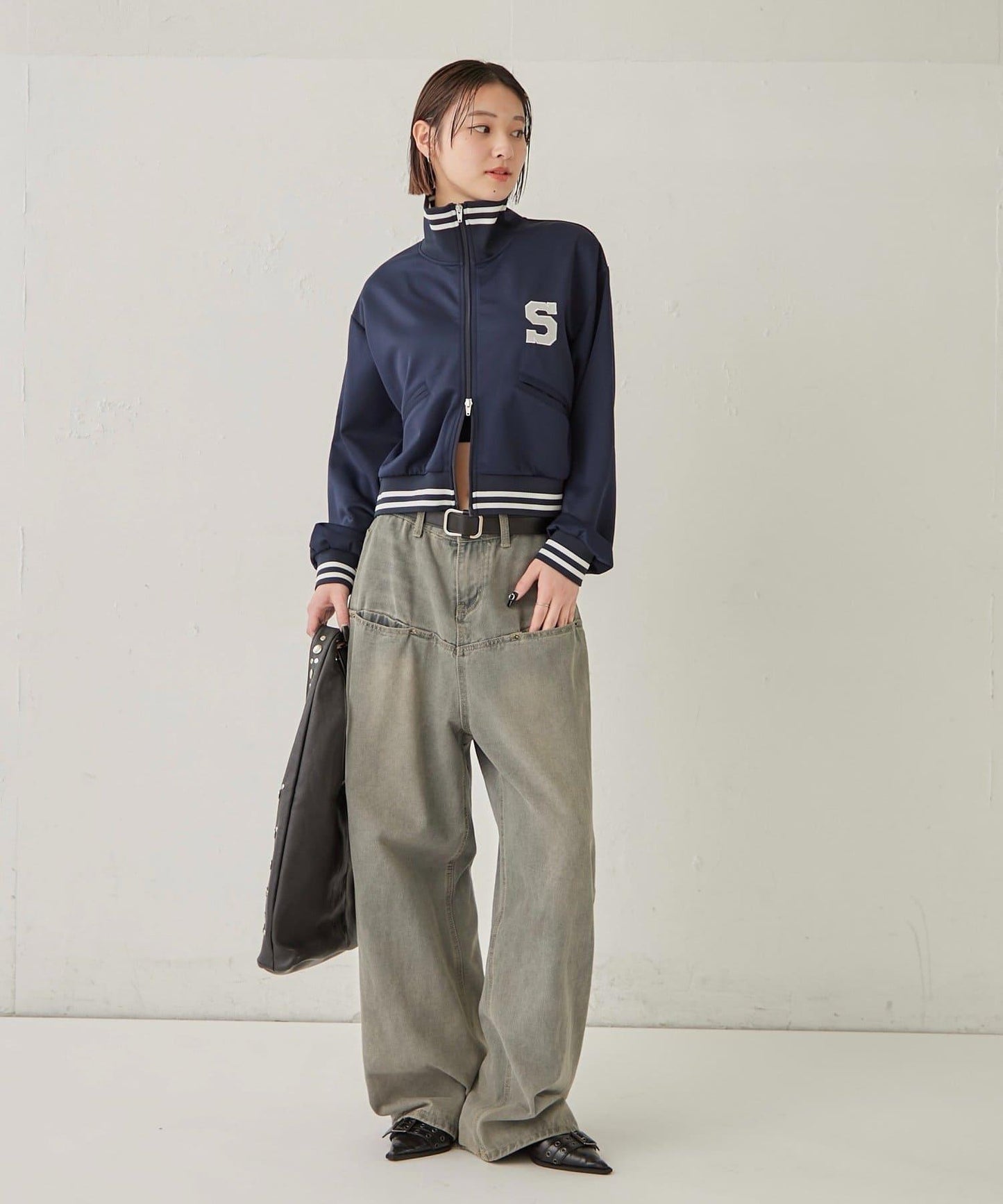 S字Logo 短版設計 運動夾克