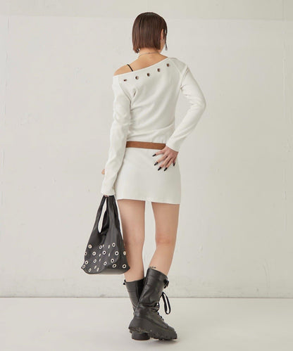 鏤空羅紋連衣裙