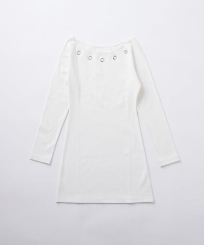 鏤空羅紋針織連衣裙