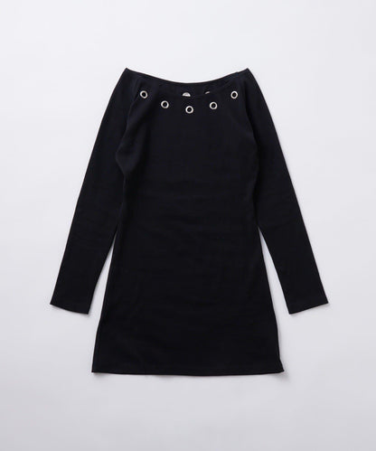 鏤空羅紋連衣裙