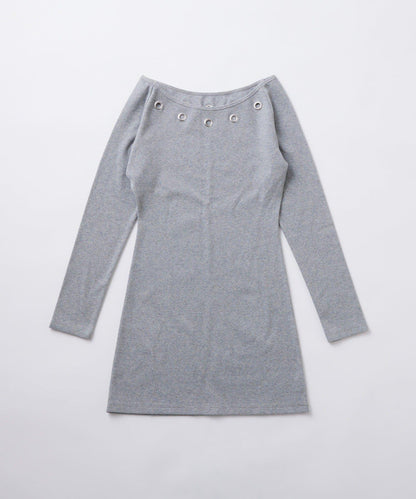 鏤空羅紋連衣裙