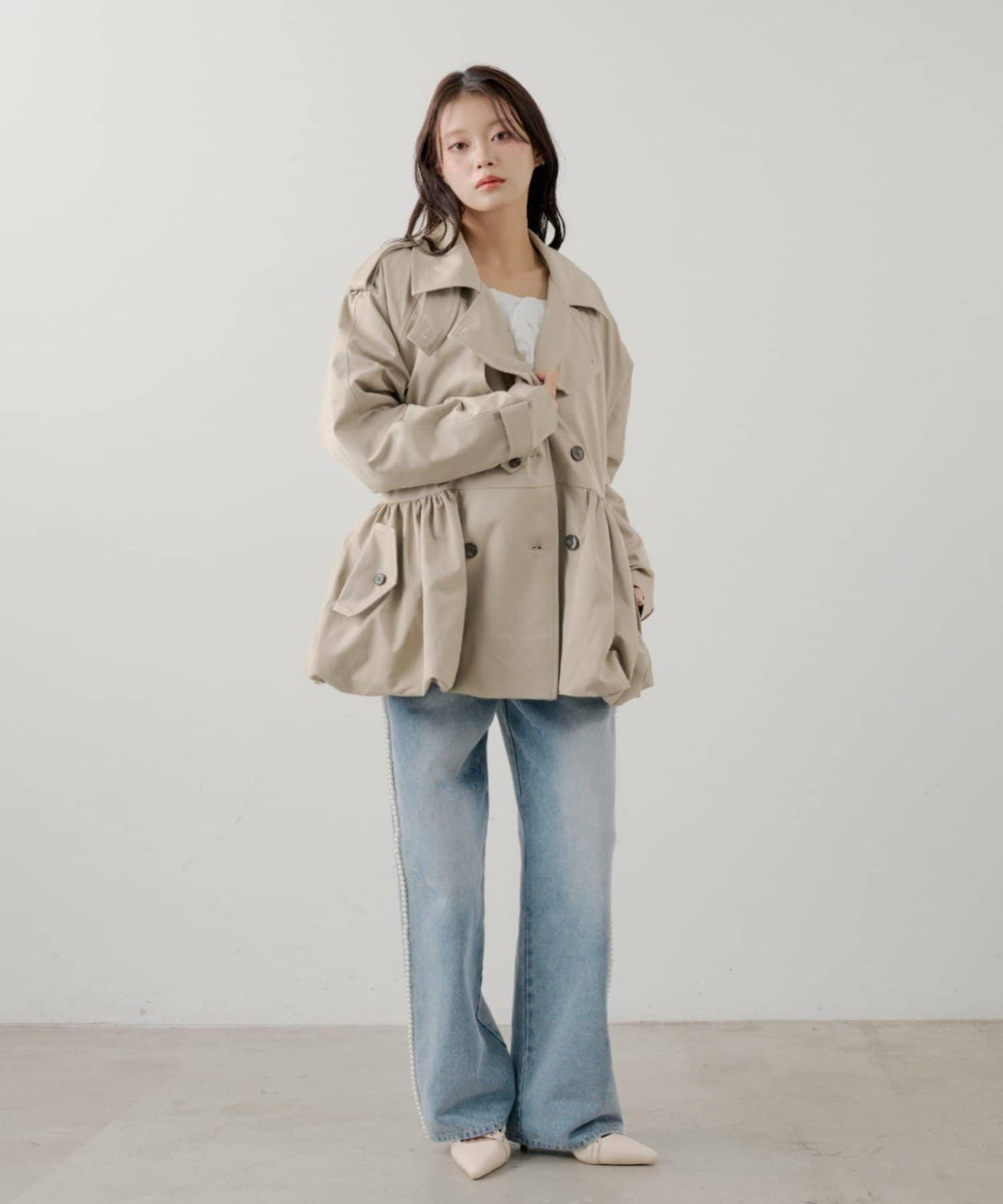 SALON by Chico 蓬鬆中長款風衣