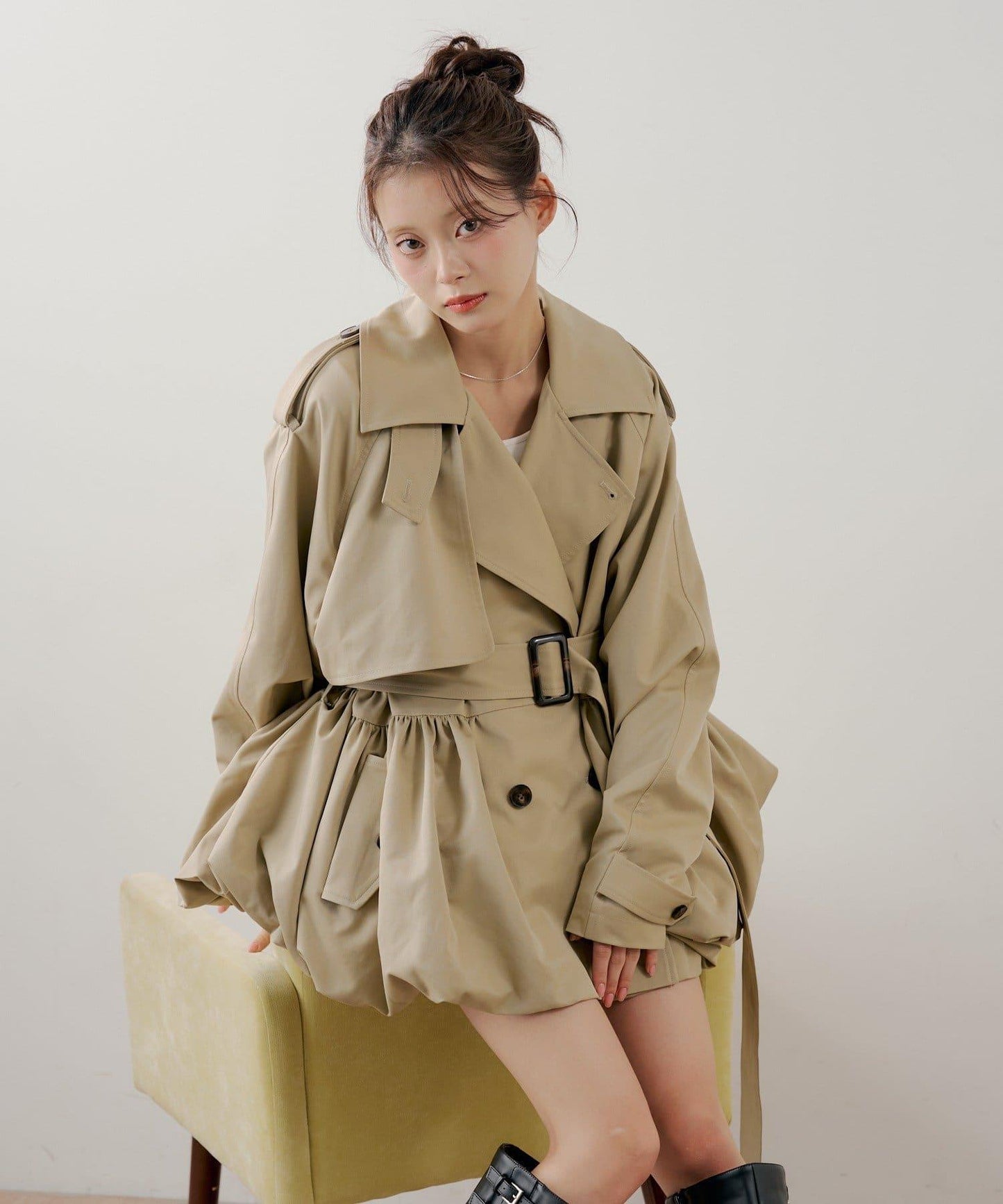 SALON by Chico 蓬鬆中長款風衣