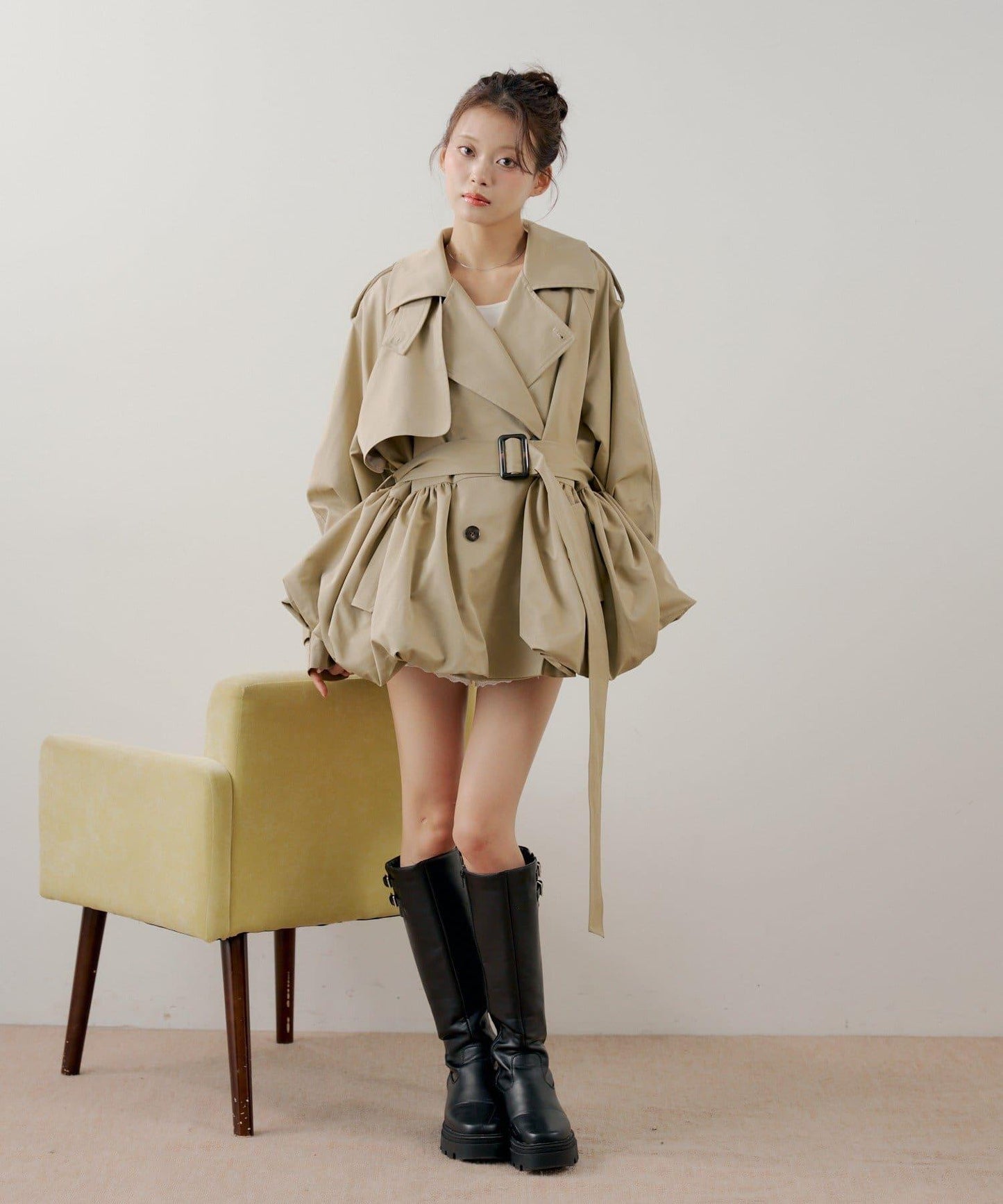 SALON by Chico 蓬鬆中長款風衣