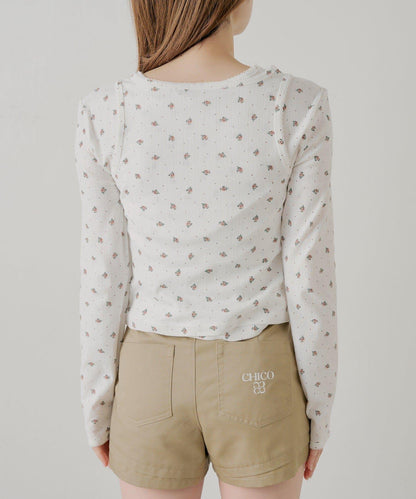 花卉圖案層次感上衣