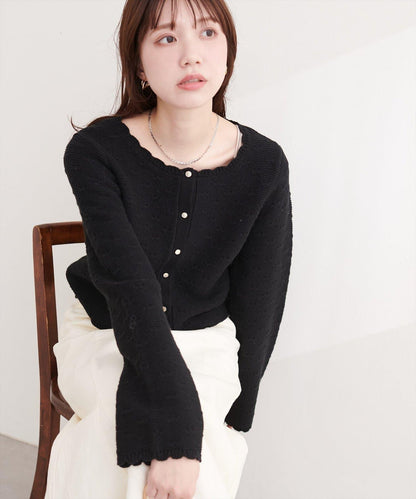 波浪邊 針織開衫