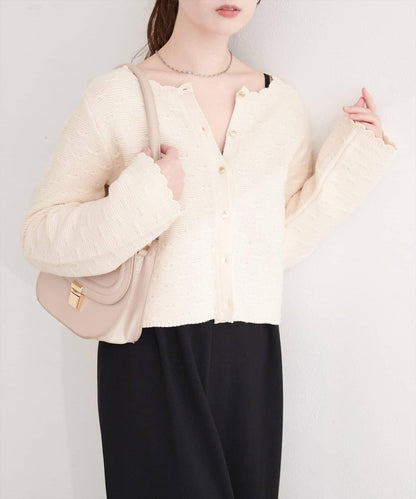 波浪邊 針織開衫