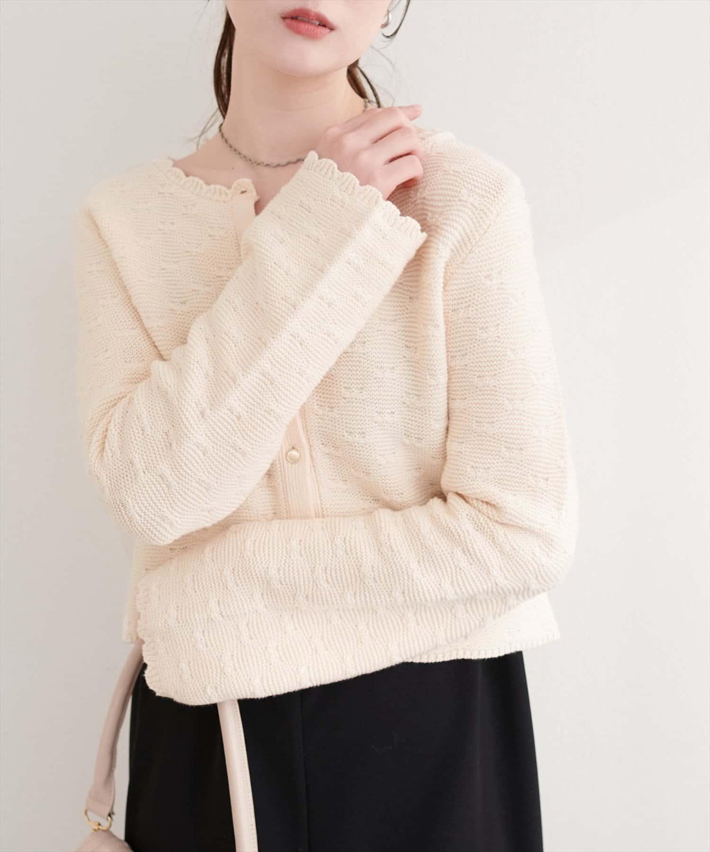 波浪邊 針織開衫