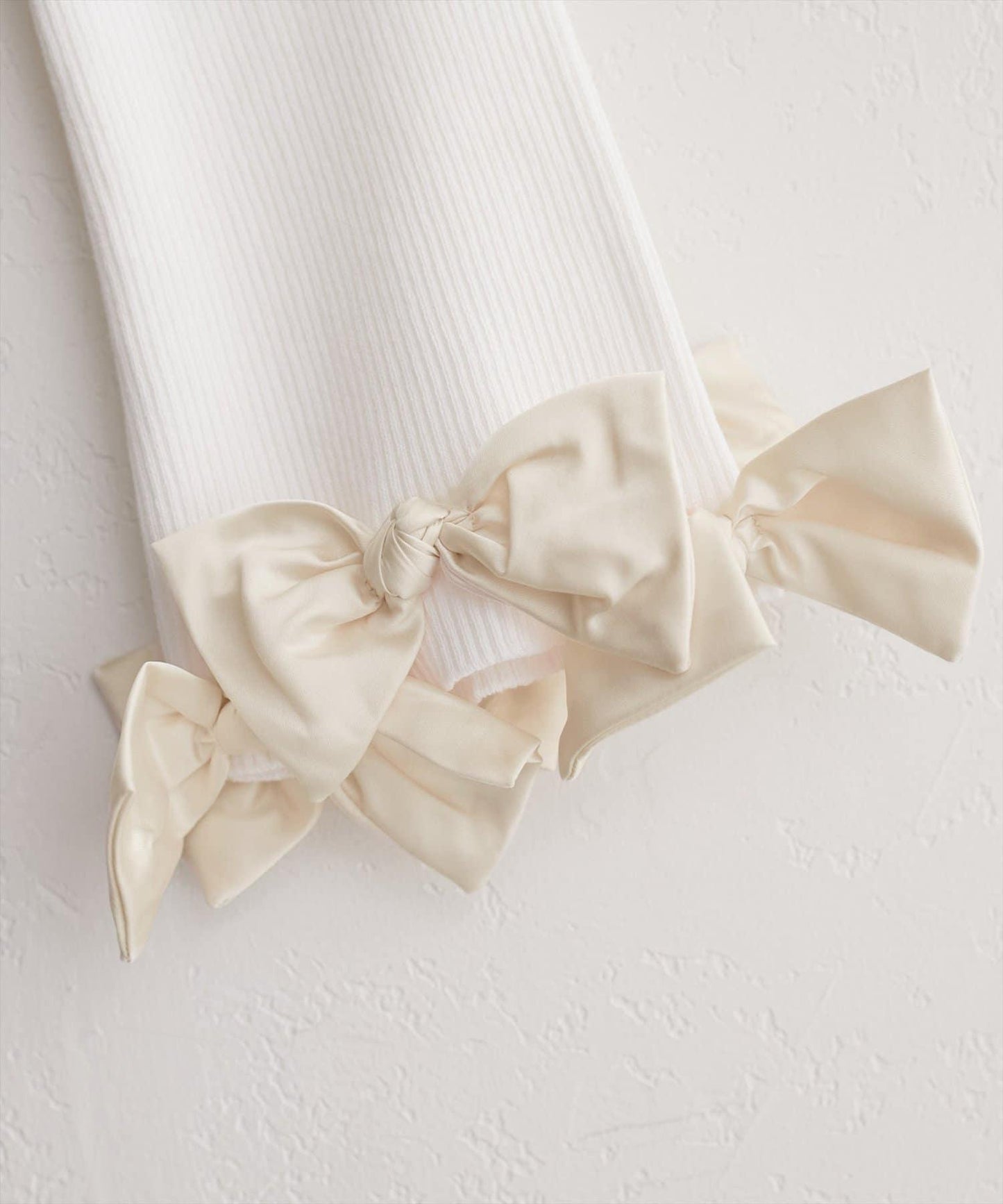 袖口蝴蝶結羅紋針織開衫