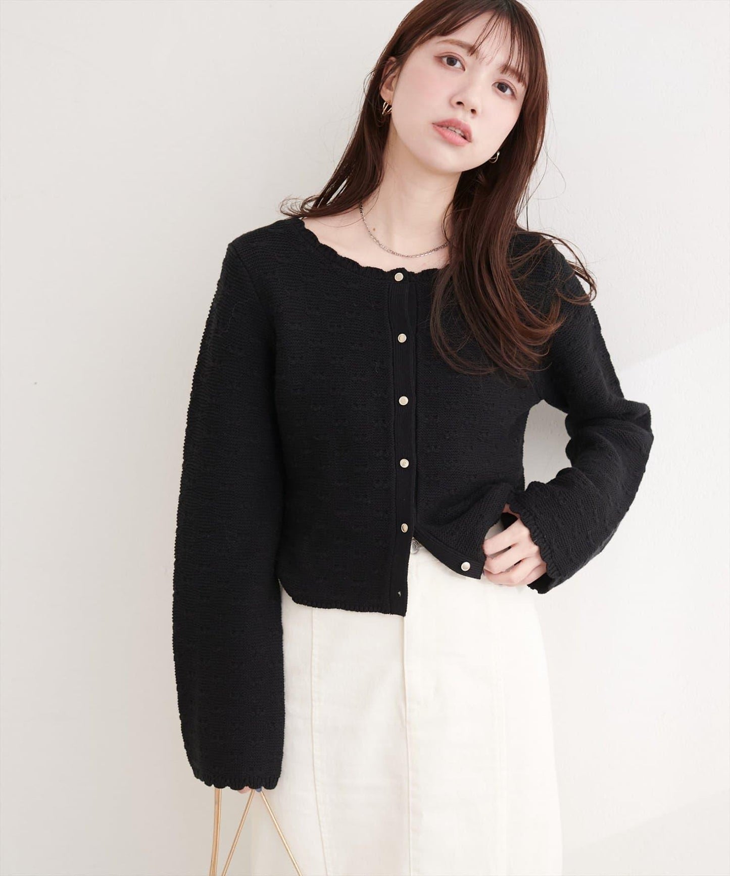 波浪邊 針織開衫