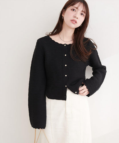 波浪邊 針織開衫