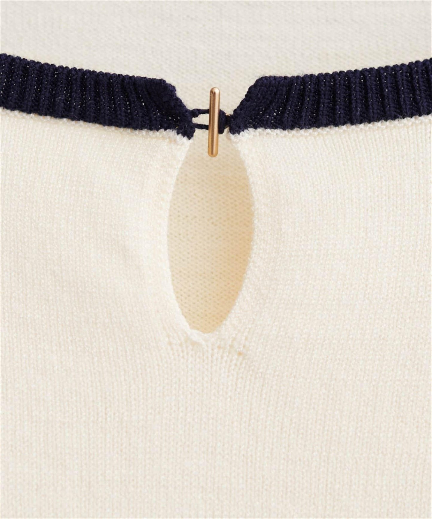 拼色條形扣設計 針織上衣