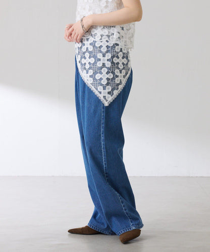 PAPILLONNER/パピヨネ 蕾絲圖案頭巾