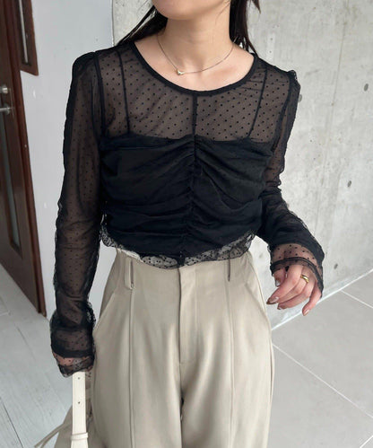 植絨波點設計 襯衫 再販款