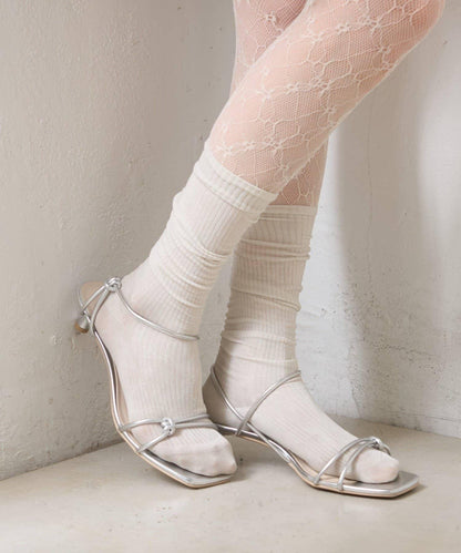 交叉綁帶高跟涼鞋