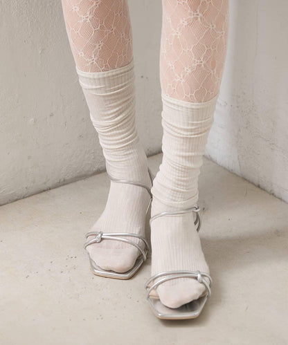 交叉綁帶高跟涼鞋