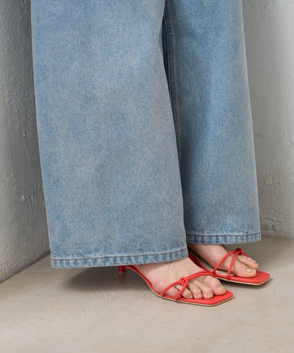 交叉綁帶高跟涼鞋