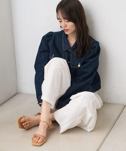 交叉綁帶高跟涼鞋