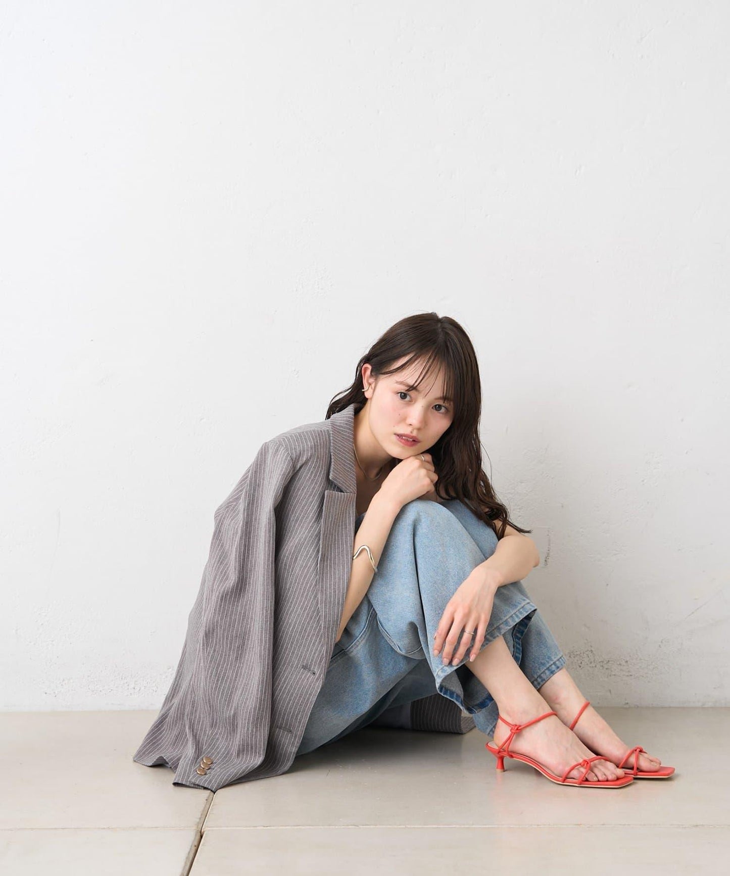 交叉綁帶高跟涼鞋