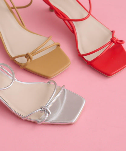 交叉綁帶高跟涼鞋